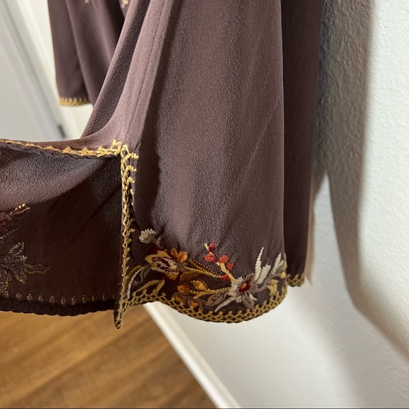 JOHHNY WAS Workshop silk embroidered tunic - Picture 7 of 8